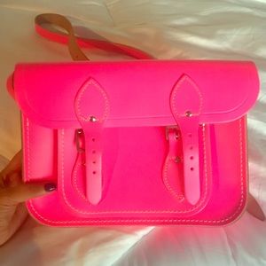 (Reduced) NEON hot pink Cambridge Satchel Purse